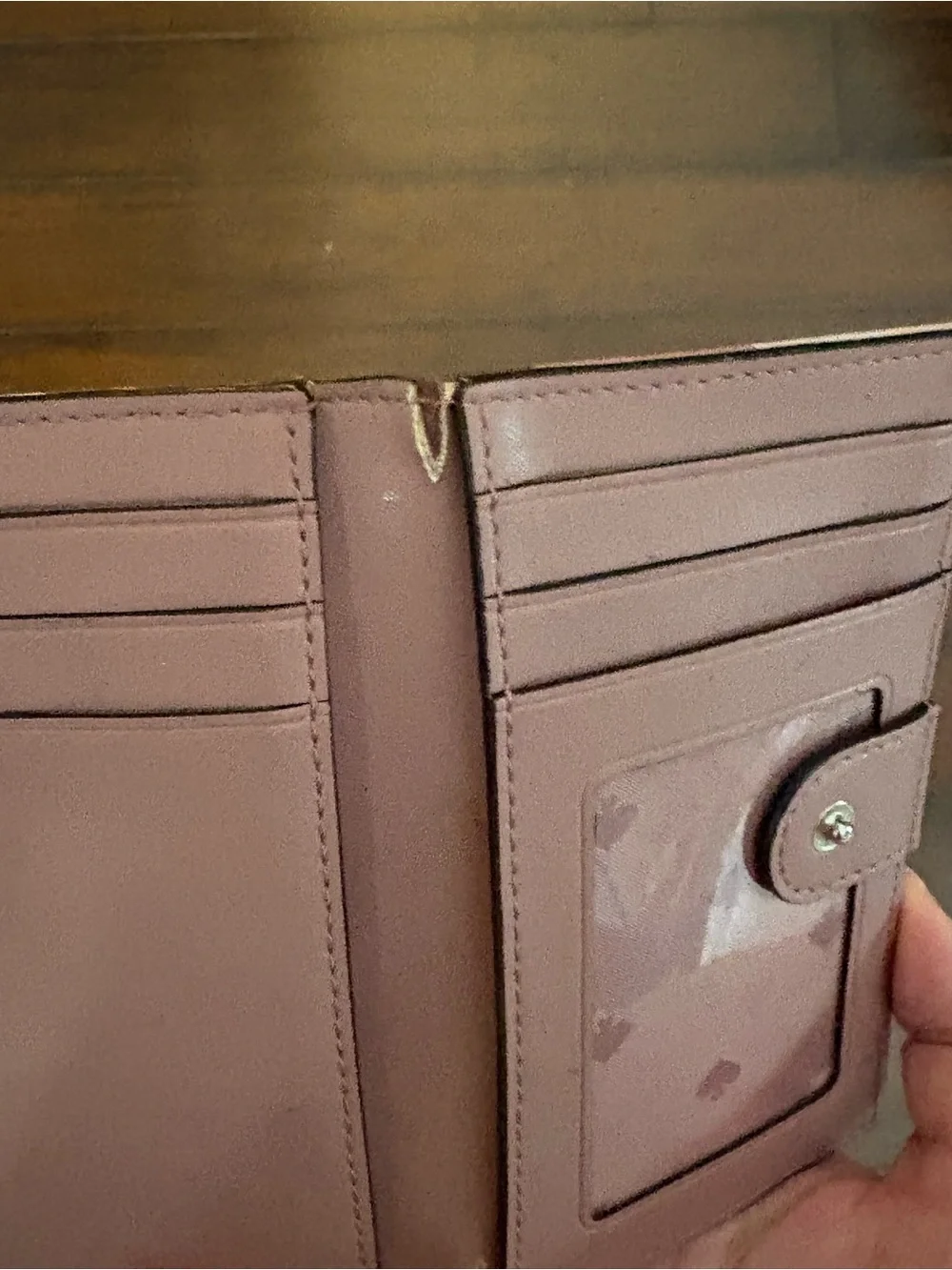 Kate Spade Pink Floral Zip Card Case Wallet with Keychain